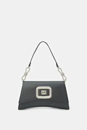 Women Black Embellished Evening Bag