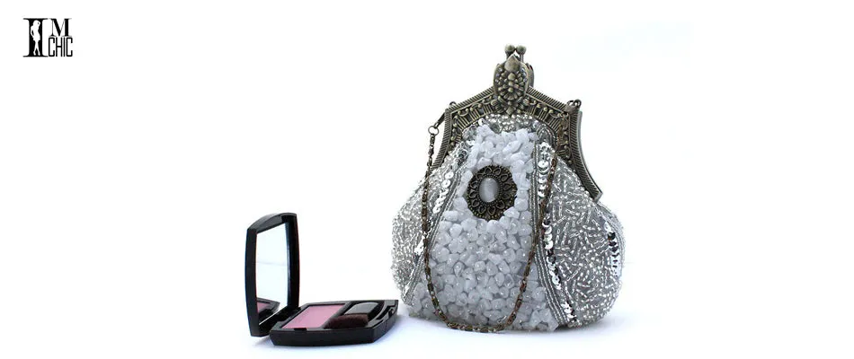 Women Evening Party Bags Vintage Clutch Banquet Wedding Bridal  Handbags