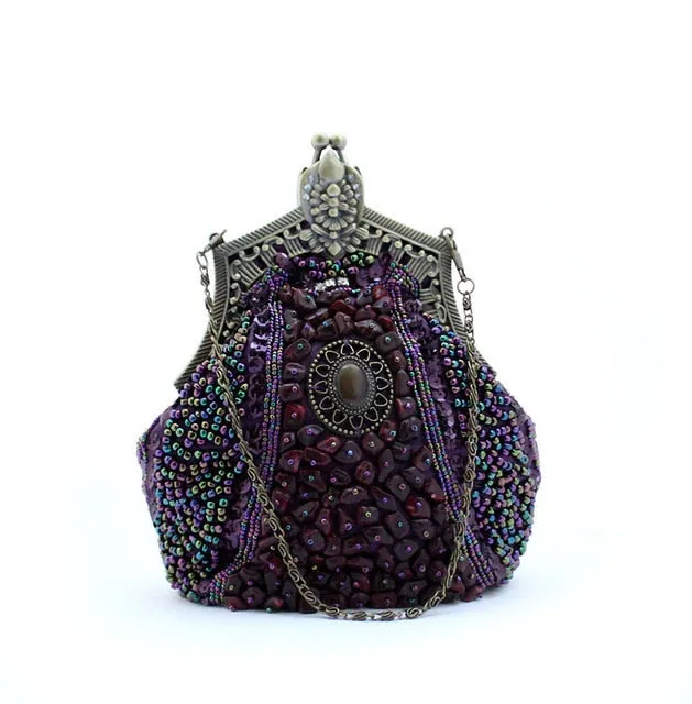 Women Evening Party Bags Vintage Clutch Banquet Wedding Bridal  Handbags
