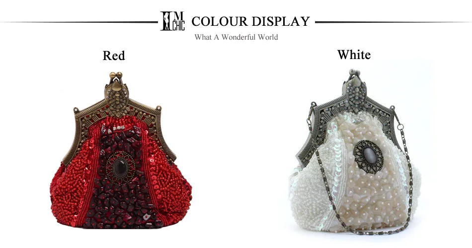 Women Evening Party Bags Vintage Clutch Banquet Wedding Bridal  Handbags