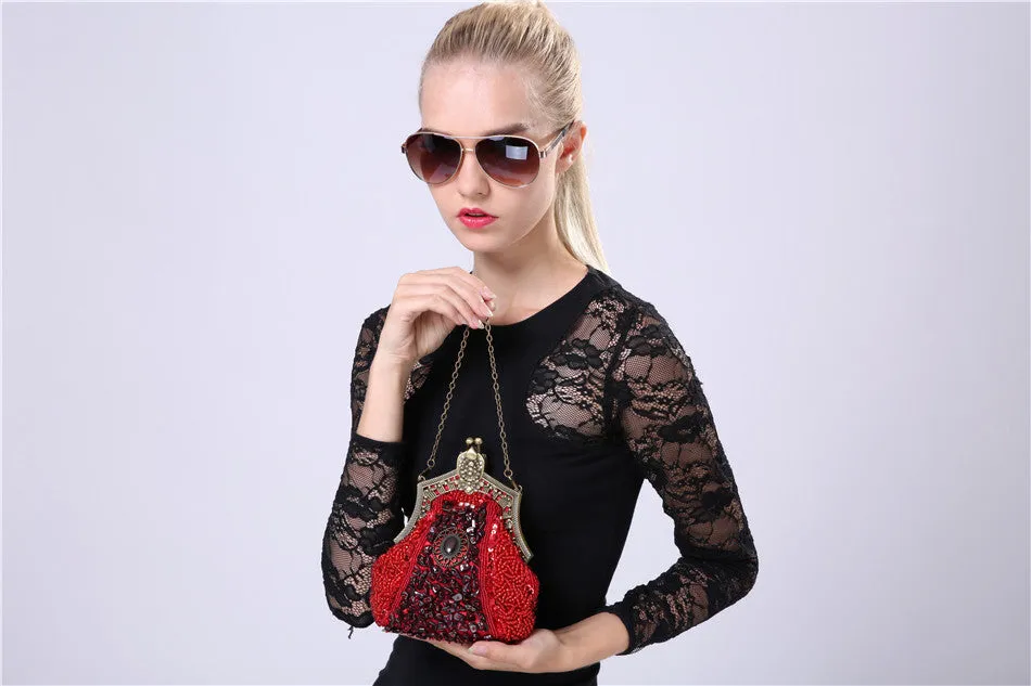 Women Evening Party Bags Vintage Clutch Banquet Wedding Bridal  Handbags