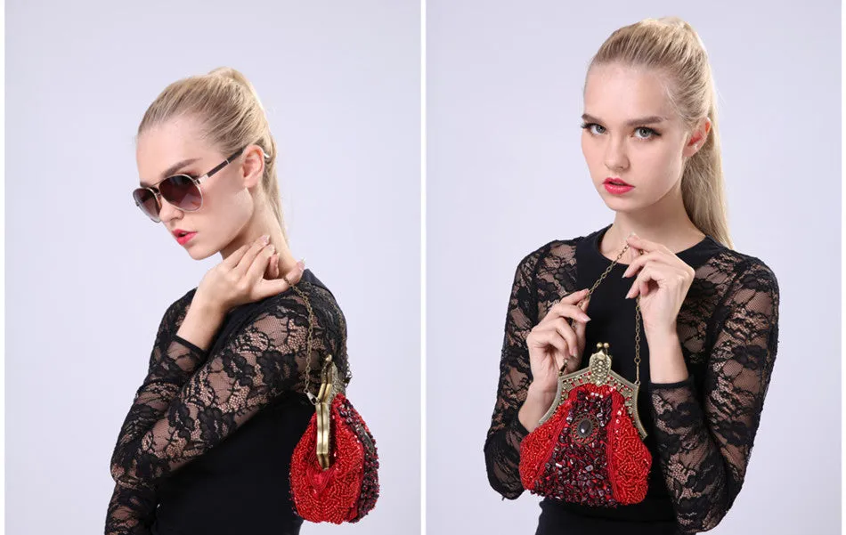 Women Evening Party Bags Vintage Clutch Banquet Wedding Bridal  Handbags