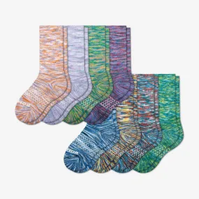Youth Space Dye Calf Sock 8-Pack