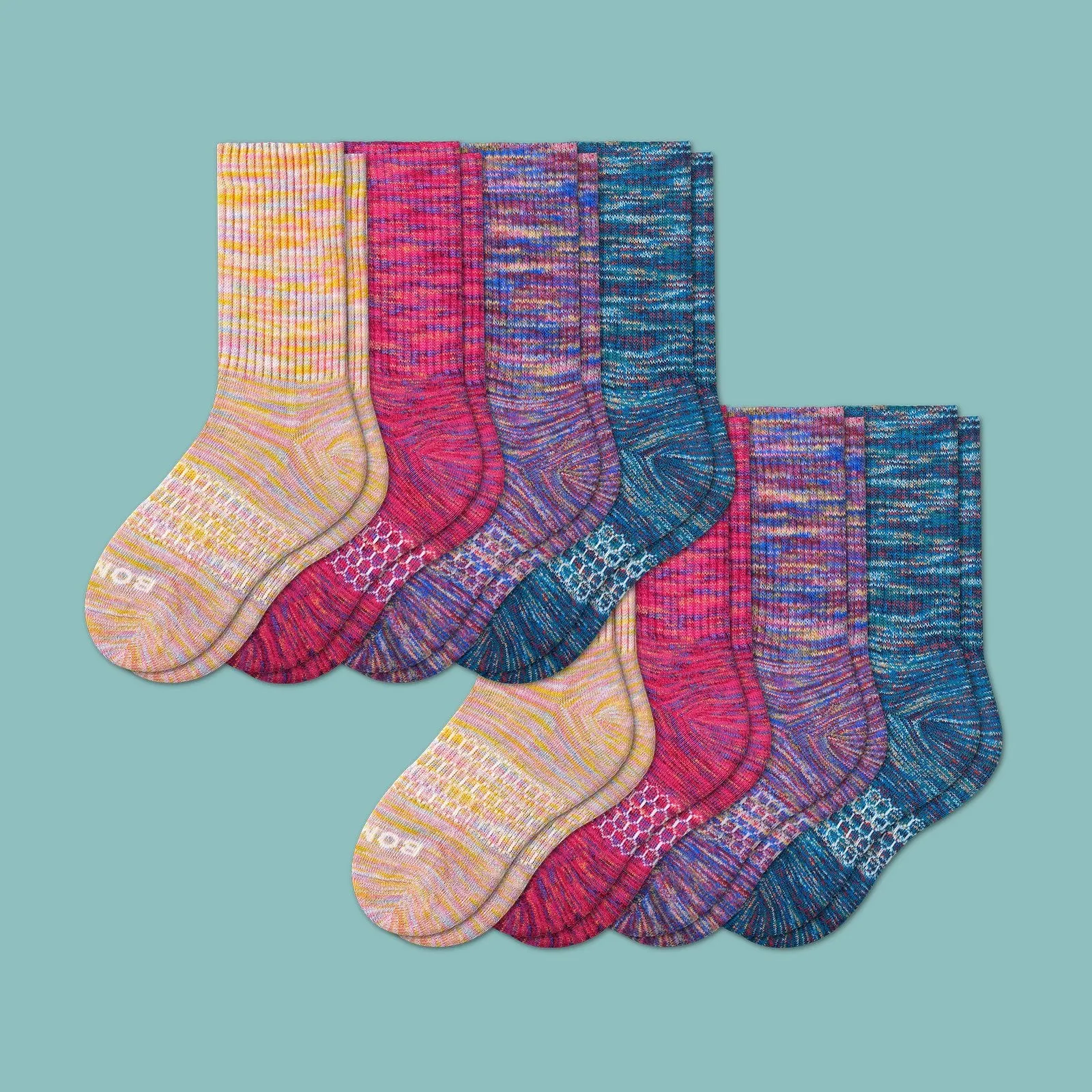 Youth Space Dye Calf Sock 8-Pack