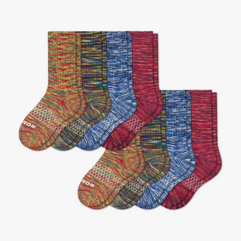 Youth Space Dye Calf Sock 8-Pack